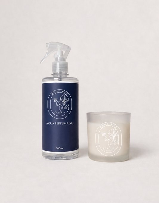 KIT VELA E ÁGUA PERFUMADA BLUE BEE